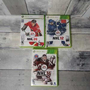 Xbox 360 NHL Lot of 3 NHL Games 09, 12, 14 EA Sports